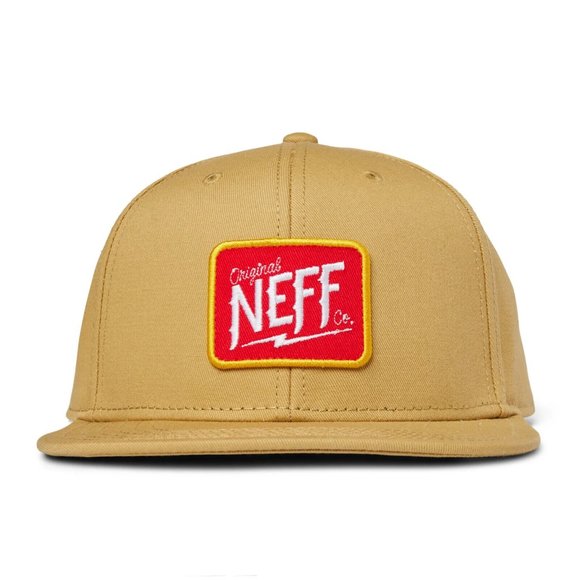 Neff Headwear Mens Filler Up Patch Snapback Hat Cap Light Brown New - Picture 1 of 4